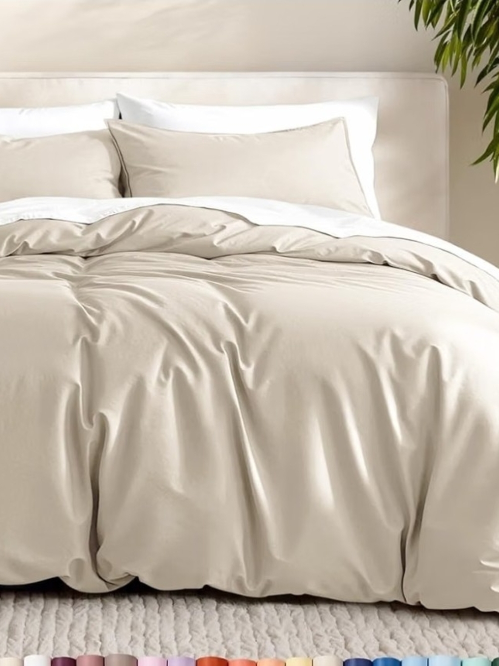 Bare 100% Organic Cotton Duvet Cover Set Queen Size